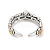 Brass Enamel Open Cuff Rings for Women RJEW-F164-03AS-3
