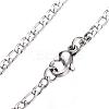 304 Stainless Steel Figaro Chain Necklaces STAS-F034-06P-1