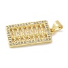 Brass Micro Pave Cubic Zirconia Pendants KK-K298-51G-2