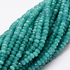 Dyed Natural Malaysia Jade Rondelle Beads Strands X-G-E316-2x4mm-29-5