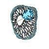 Alloy Rhinestone Oval Brooch for Women PW-WGA0CEE-02-1