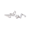Rack Plating Eco-Friendly Brass Letter Pendants KK-K265-02P-Z-2