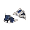 Brass Pave Cubic Zirconia Charms CU-CBA6A75-04P-08-2