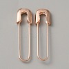 Exquisite Alloy Safety Pin Shape Hoop Earrings for Women EJEW-WH0001-17RG-1