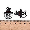 Halloween Theme Spray Painted Alloy Enamel Pendants ENAM-T020-09C-3