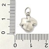 925 Sterling Silver Flower Charms with Jump Rings and 925 Stamp STER-M021-02AS-03-3