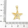 Brass Micro Pave Cubic Zirconia Pendants KK-D317-071G-3