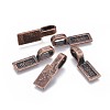 Tibetan Style Alloy Glue-on Flat Pad Bails TIBE-4710-R-NR-1