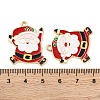 Christmas Theme Rack Plating Alloy Pendants X-FIND-M020-04G-02-3