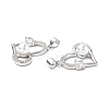 Eco-friendly Rack Plating Brass Micro Pave Cubic Zirconia Pendants KK-F845-43P-3