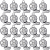 80PCS Tibetan Style Alloy Pendants TIBE-SC0009-36-1