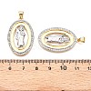 Brass Micro Pave Cubic Zirconia Pendants KK-T070-23G-01-3