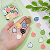 50Pcs 10 Colors Alloy Enamel Pendants ENAM-DC0001-85-3