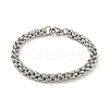 Non-Tarnish 201 Stainless Steel Rope Chain Bracelets STAS-Z056-12P-1