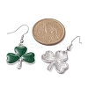3 Pair 3 Style Saint Patrick's Day Alloy Enamel Dangle Earrings with Brass Pins for Women EJEW-JE05347-4