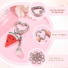 20Pcs Zinc Alloy Rhinestone Spring Gate Rings FIND-SP0004-36P-3