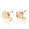 Brass Stud Earring Findings KK-WH0065-09C-G-3