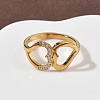 304 Stainless Steel Cubic Zirconia Finger Rings for Women RJEW-F189-05G-3