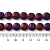 Electroplated Natural Lava Rock Beads Strands G-A256-F01-01A-4