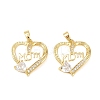Mother's Day Brass Micro Pave Clear Cubic Zirconia Pendants KK-F931-20A-G-1