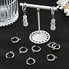 SHEGRACE Brass Micro Pave Clear Cubic Zirconia Hoop Earrings Findings XGR0155P-95P-5