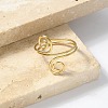 304 Stainless Steel Round Wrap Open Cuff Rings for Women Men RJEW-Z071-02A-G-3