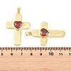 Brass Glass Pendants KK-P353-12G-03-3