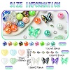 40Pcs Mixed Shape UV Plating Rainbow Iridescent Acrylic Beads DIY-YW0017-03-2