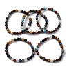 Natural & Synthetic Mixed Gemstone Beaded Stretch Bracelets for Women Men BJEW-F490-01A-3