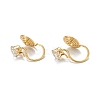 Brass Micro Pave Cubic Zirconia Clip-on Earrings Finding KK-G403-01D-G-1