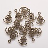 Tibetan Style Alloy Anchor with Helm Pendants X-PALLOY-2730-AB-FF-1