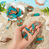 20Pcs 10 Styles Transparent Resin & Walnut Wood Big Pendants RESI-TA0003-17-7