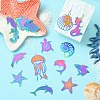 16Pcs 16 Styles Ion Plating(IP) 304 Stainless Steel Etched Metal Embellishments Pendants STAS-CJ0002-56-5