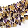 Rough Raw Natural Citrine and Amethyst Beads Strands G-K202-24-1