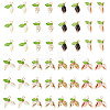 48Pcs 8 Styles Natural Shell Copper Wire Wrapped Shell Shaped Pendants PALLOY-TA00260-2