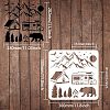 Plastic Reusable Drawing Painting Stencils Templates DIY-WH0172-533-2