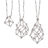 3Pcs 3 Sizes 304 Stainless Steel Wavy Bar Link Chain Macrame Pouch Necklace Making NJEW-JN05065-1