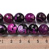 Faceted Natural Fire Crackle Agate Beads Strands G-F447-12mm-N18-5