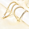 Brass Pave Clear Cubic Zirconia Tennis Necklaces NJEW-K287-02G-1