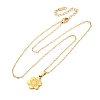304 Stainless Steel Flower Pendant Necklaces NJEW-H059-30D-G-4