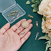9Pcs 3 Styles Brass Fold Over Clasps KK-HY0003-83-3
