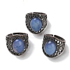 Opalite Oval Adjustable Rings RJEW-K271-06R-19-1