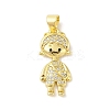 Rack Plating Brass Cubic Zirconia Pendants KK-S380-30G-04-1