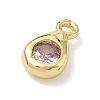 Brass Micro Pave Cubic Zirconia Charms KK-G548-20G-03-2