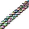 Electroplated Natural Lava Rock Beads Strands G-A256-F01-01I-1