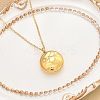 304 Stainless Steel Clear Cubic Zirconia Constellation Pendant Necklaces NJEW-R021-02G-12-1