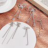3 Pairs 3 Style Rhinestone Bowknot Stud Earrings EJEW-AN0004-91-7