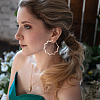 7 Pairs 7 Style Resin Pearl Beaded C-shape & Ring Dangle Stud Earrings FIND-KS0001-16-7