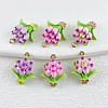 Alloy Enamel Pendants FIND-G101-09G-1