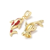 Brass Micro Pave Cubic Zirconia Pendants LS-KK-C104-04A-G-2